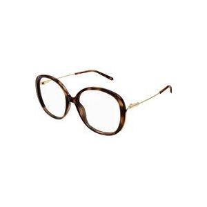 Chloé Vrouw CH0172O 002 Optische monturen Acetaat Havana Transparant Rotonde