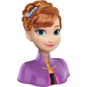 Frozen 2, Anna, Basic kappershoofd, 14 kappersaccessoires inbegrepen, speelgoed voor kinderen vanaf 3 jaar, FRND3000, 26,5 x 27 x 12 cm