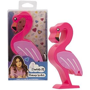 Charlotte M Flamingo draagbare luidspreker voor meisjes vanaf 3 jaar, CHR08000, Giochi Preziosi, meerkleurig