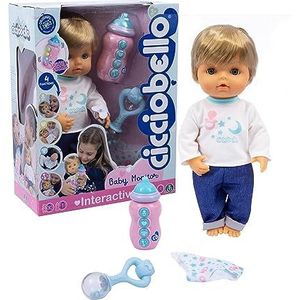 Cicciobello Baby Monitor, interactieve pop met zacht lichaam van 30 cm, spelletjes voor kinderen van 2 jaar, inclusief accessoires en functies geleid door babyfoon
