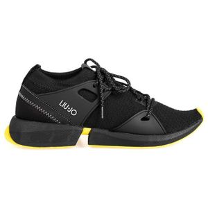 Liu Jo - Lace-Up Sneakers - Zwart - Textiel - Branded Logo Patch