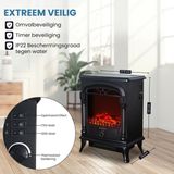 Beper - RI.504 - Elektrische Haard - Grijs - 2000 Watt