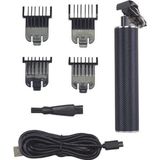 BEPER P304CAP001 Tondeuse - Zwart - Roestvrijstalen Messen - USB-Oplaadbaar