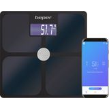 BEPER - P303BIP050 - Personenweegschaal - Zwart - Bluetooth - 21 Lichaamswaarden