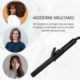 Beper - Curly Pro Krultang - Zwart - Haartools