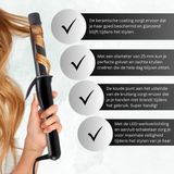 Beper - Curly Pro Krultang - Zwart - Haartools