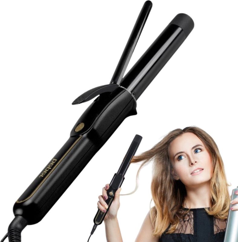 Beper - Curly Pro Krultang - Zwart - Haartools