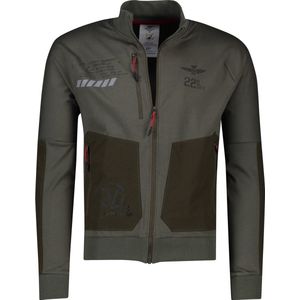 Aeronautica Militare - Vest - Groen - 65% Viscose 30% Polyamide 5% Elastaan