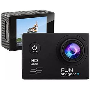 Fun Action Camera Full HD 1080p 30fps met onderwatertas, 8MP foto, accessoires