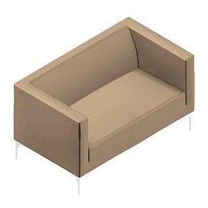Quadrifoglio 2-Sitzer Sofa Arte creme weiß Stoff