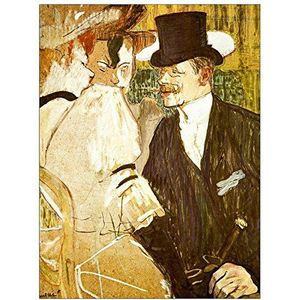 ArtPlaza Toulouse-Lautrec gordijn, hout, meerkleurig, 60 x 80 cm