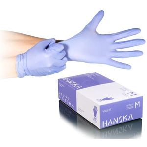 HANSKA - Nitril Wegwerphandschoenen - Paars - 100 Stuks - Niet-steriel
