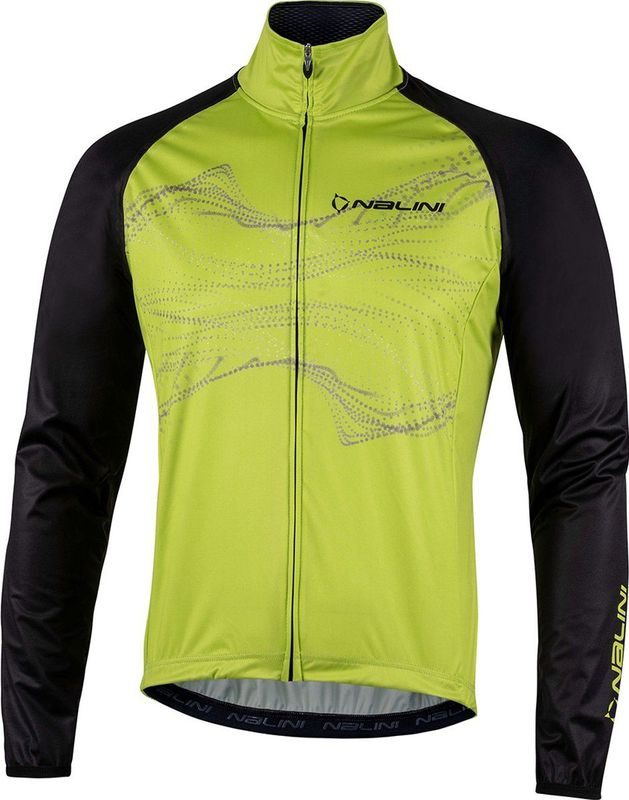 Nalini - Heren - Fietsjack winter - Winddicht Warm Wielrenjack - Zwart - Geel - BASECOWINDJKT - XL