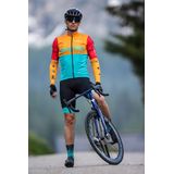Nalini - Heren - Fietsshirt - Korte Mouwen - Wielrenshirt - Blauw - Oranje - NEW CLASSICA