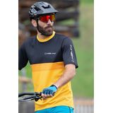 Nalini - Heren - Fietsshirt - Korte Mouwen - Wielrenshirt - Oranje - Zwart - MTB SHIRT