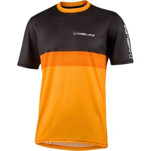 Nalini - Heren - Fietsshirt - Korte Mouwen - Wielrenshirt - Oranje - Zwart - MTB SHIRT