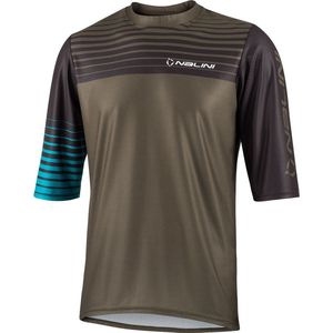 Nalini - Heren - Fietsshirt - Korte Mouwen - Wielrenshirt - Bruin - Zwart - NEW HILL