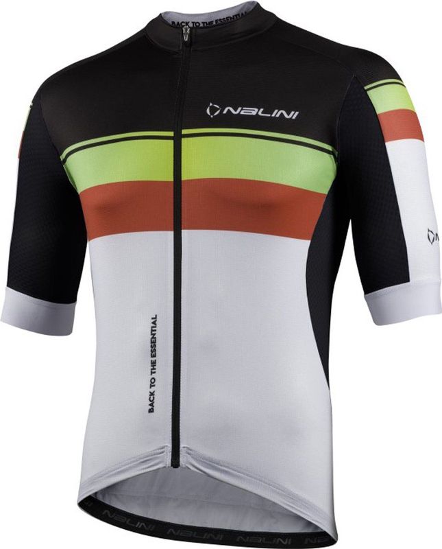 NALINI New Speed Jersey T-shirt voor heren, Wit/Rood/Zwart, XS
