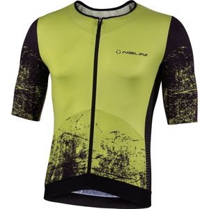 Nalini - Heren - Fietsshirt - Korte Mouwen - Wielrenshirt - Geel - Zwart - NEW ERGO LASER J