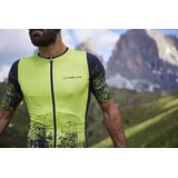 Nalini - Heren - Fietsshirt - Korte Mouwen - Wielrenshirt - Geel - Zwart - NEW ERGO LASER J
