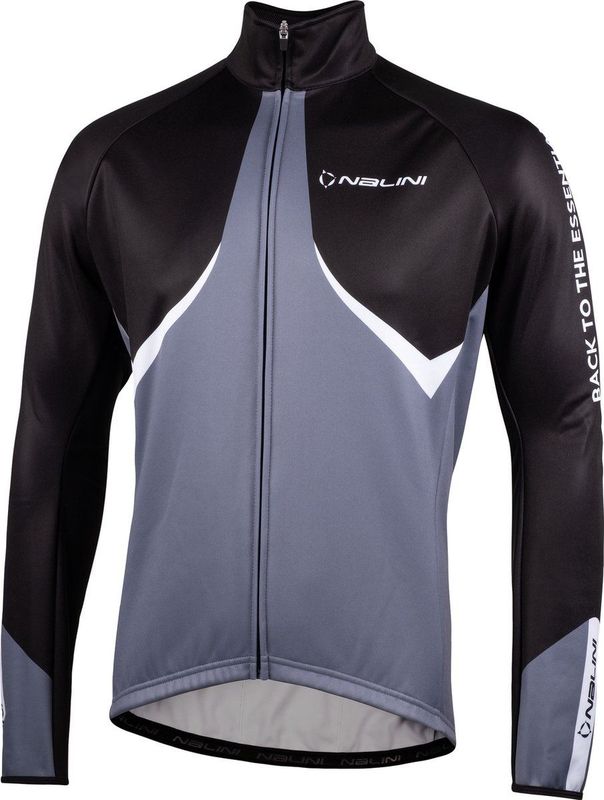 Nalini - Heren - Fietsjack winter - Warm Wielrenjack - Zwart - Grijs - CYGNUSJKT - S