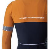 Nalini - Heren - Fietsshirt - Lange Mouwen - Wielrenshirt - Bruin - Zwart - NEW WARM REFLEX J