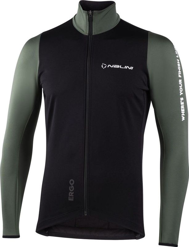 Nalini - Heren - Fietsjack winter - Winddicht Warm Wielrenjack - Groen - Zwart - NEW CARENA JKT2 - XS