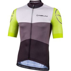 Nalini Heren Fietsshirt korte mouwen - wielrenshirt Zwart Groen - HOLLYWOOD JERSEY Black/Evolution green - S