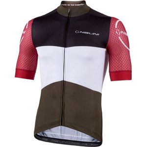 Nalini Heren Fietsshirt korte mouwen - wielrenshirt Groen Zwart - HOLLYWOOD JERSEY Forest green/Black - S