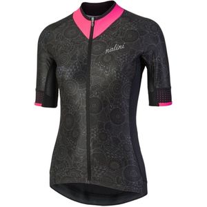 Fietsshirt Nalini Women Raffinata Zwart/Roze