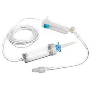 Cura Farma Veneuze infusieafvoer zonder naald – tube 150 ml – luer-lock – met roller – voor druppel – PE-zak met 25 stuks – hoge kwaliteit gegarandeerd – infusieset voor intraveneuze oplossingen