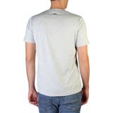 Diesel - Logo V-hals T-shirt - Grijs - Katoen