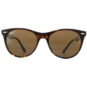 Ray-Ban Zonnebril  Wayfarer II RB2185 902/57 Gestreepte Havana Bruin Gepolariseerd | Sunglasses