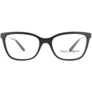 Dolce & Gabbana - DG3317 - Rechthoekige Damesglazen - Zwart
