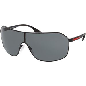 Prada Stijlvolle zonnebril met grijze lenzen , Black , Heren , Maat: 37 MM