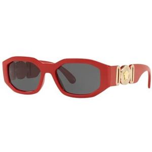 Versace Herenzonnebril, rood/grijs,