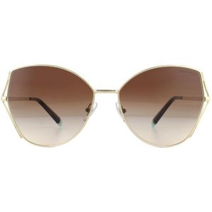 Tiffany Zonnebril TF3072 60213B Lichtgoud Bruinverloop | Sunglasses