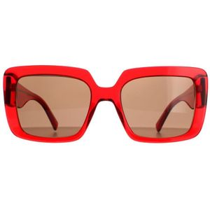 Versace Square dames transparante rode donkerbruine VE4384B zonnebril | Sunglasses