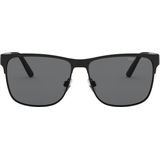 Polo Ralph Lauren PH3128 939781 matzwart op glanzend zwartgrijs gepolariseerde zonnebril | Sunglasses