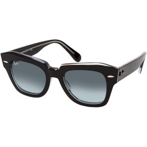 Ray-Ban State Street Rb2186 12943M 49 - vierkant zonnebrillen, unisex, zwart