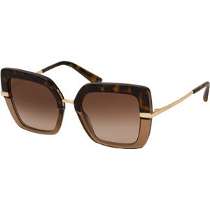 Dolce & Gabbana Zonnebril DG4373 325613 Top Havana On Transparent Bruin Bruin Verloop