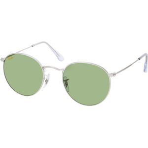 Ray-Ban Zonnebril Round Metal 3447 91984E Zilver Light Groen Legend Goud 50mm