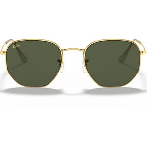 Ray-Ban Hexagonal Legend Gold/ Green Classic G15 Gold Icon Maat: Large (54) - Zonnebril - 
