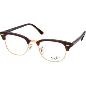 Ray - Ban Unisex RX5154 Clubmaster 8058 Optische monturen Acetaat Bruin Transparant Hurken Normaal