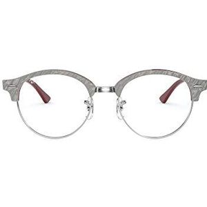 Ray-Ban Uniseks brilmontuur, Wrinkled Grey On Bordeaux, 49