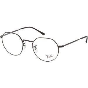 Ray-Ban RX6465 Unisex-Brille inkl. Gläser Vollrand Panto Metall-Gestell 49mm/20mm/140mm, schwarz