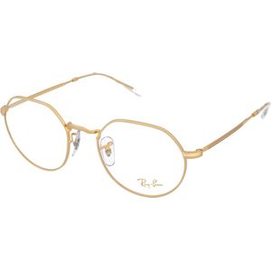 Ray-Ban - RX6465 Jack - Optische Monturen - Goud - Metaal - Geometrisch