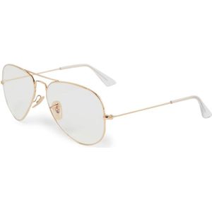 Ray-Ban, Accessoires, Heren, Geel, 58 MM, Gouden Aviator Zonnebril