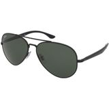 Ray-Ban RB 3675 Unisex-Sonnenbrille Vollrand Pilot Metall-Gestell, schwarz