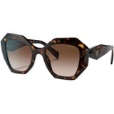 Prada Geometrische zonnebril voor modebewuste vrouwen , Brown , Dames , Maat: 53 MM